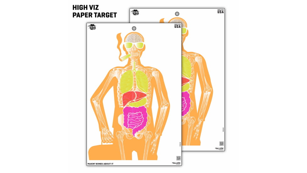 EZ-Aim Fun Imposing Figures Paper Shooting Target Assortment, 12inW x 18inH, 8-Pack, Multi, 15645