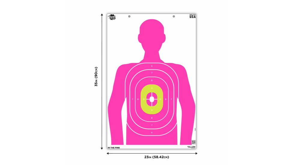 EZ-Aim Fun In The Pink Silhouette Paper Shooting Targets, 23inW x 35inH, 3-Pack, Multi, 15653