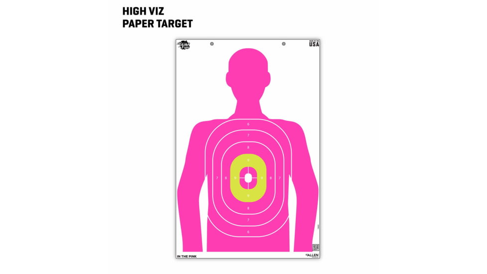 EZ-Aim Fun In The Pink Silhouette Paper Shooting Targets, 23inW x 35inH, 3-Pack, Multi, 15653