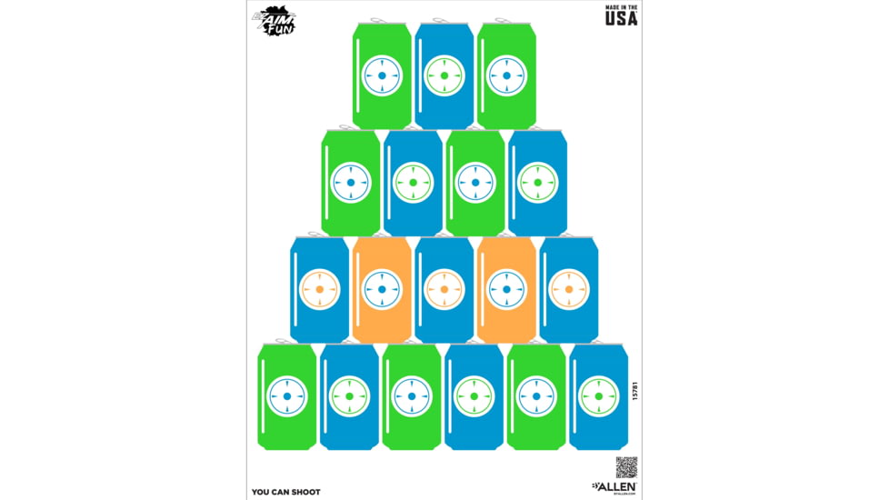 EZ-Aim FUN You Can Shoot Paper Target, 24x 19,in 4-Pack, Multi, 15781