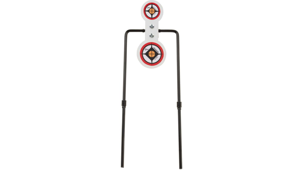 EZ-Aim Hardrock AR500 Round Spinner Targets and Stand, Rimfire Rounds, Centerfire Pistols, White/Red/Black, 7.375W x 21.75H, 15344