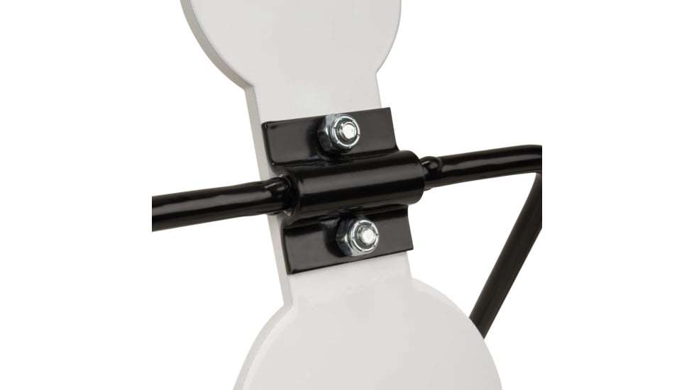 EZ-Aim Hardrock AR500 Round Spinner Targets and Stand, Rimfire Rounds, Centerfire Pistols, White/Red/Black, 7.375W x 21.75H, 15344