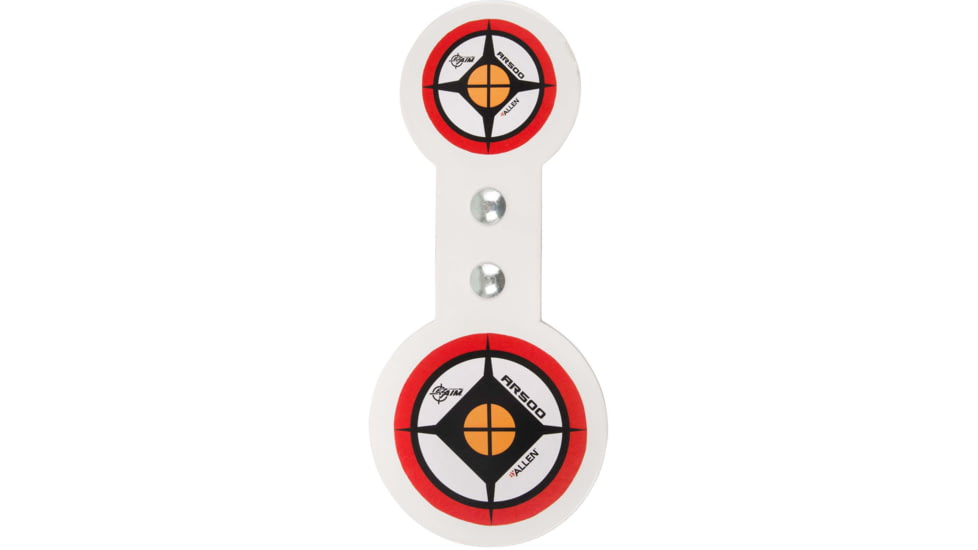 EZ-Aim Hardrock AR500 Round Spinner Targets and Stand, Rimfire Rounds, Centerfire Pistols, White/Red/Black, 7.375W x 21.75H, 15344