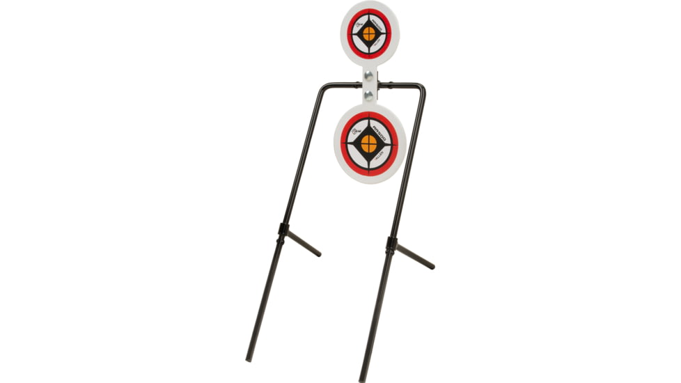 EZ-Aim Hardrock AR500 Round Spinner Targets &amp; Stand, Rimfire Rounds &amp; Centerfire Pistols, 7.375W x 23H, White/Red/Black, White/Red/Black, 7.375W x 23H, 15366
