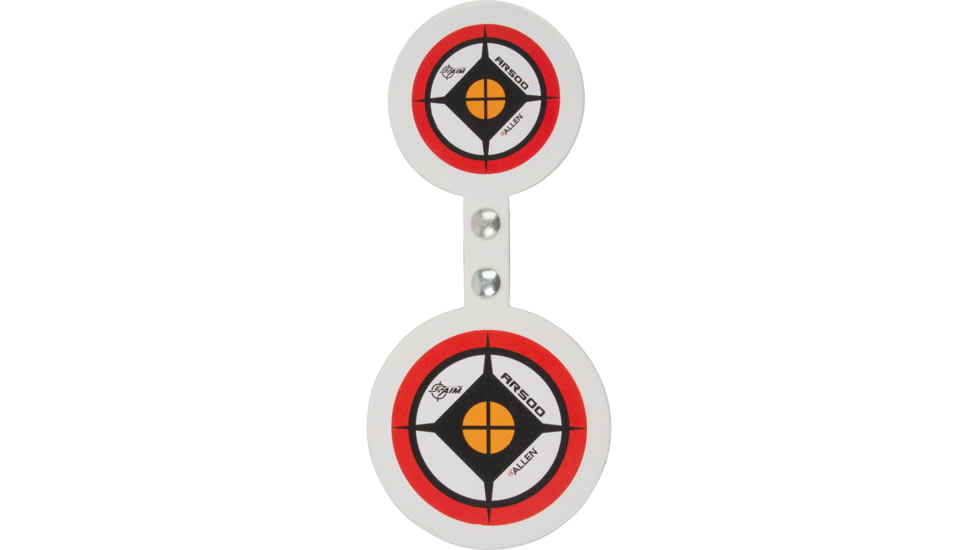 EZ-Aim Hardrock AR500 Round Spinner Targets &amp; Stand, Rimfire Rounds &amp; Centerfire Pistols, 7.375W x 23H, White/Red/Black, White/Red/Black, 7.375W x 23H, 15366