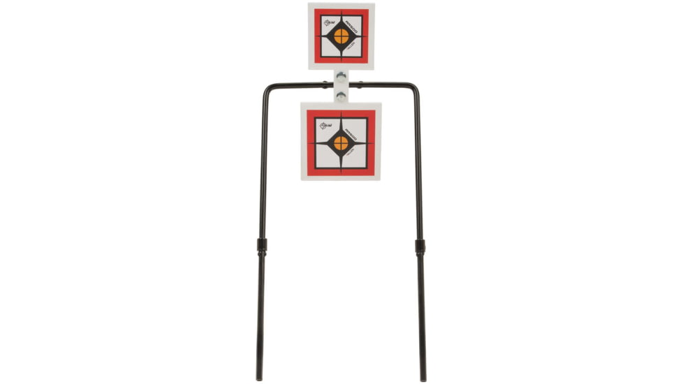 EZ-Aim Hardrock AR500 Square Spinner Targets &amp; Stand, Rimfire Rounds &amp; Centerfire Pistols, White/Red/Black, 9.5W x 22.75H, 15365