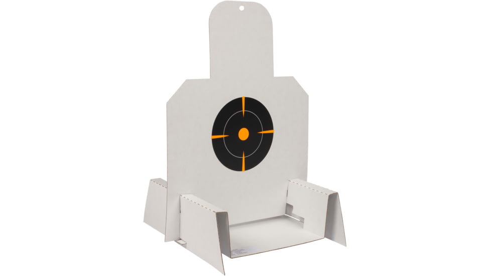 EZ-Aim Silhouette Splash Shooting Kit &amp; Target Stand, 6in Square Adhesive Targets, Black/Orange, 13.5W x 17.5H, 15379
