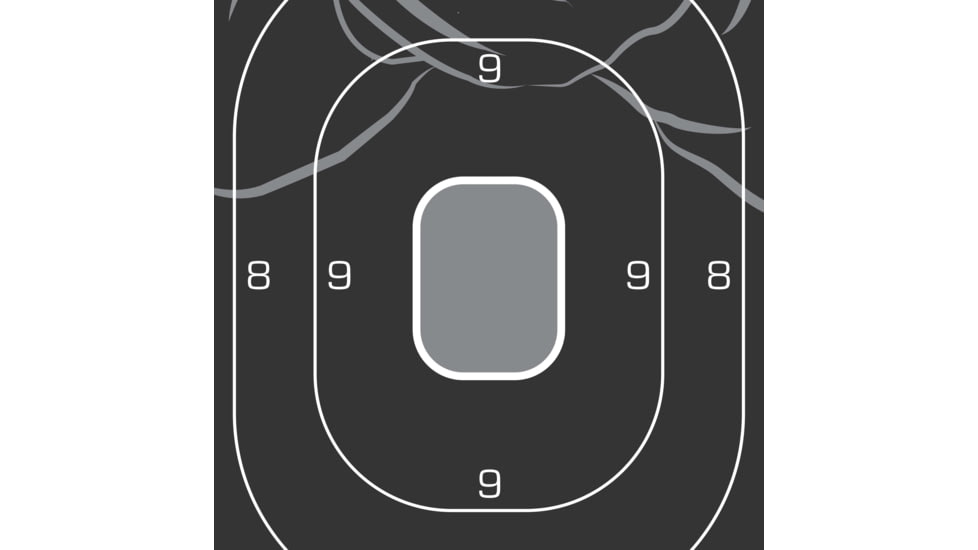 EZ-Aim Splash Reactive Paper Shooting Targets, Silhouette, 12.5inW x 18.25inH, 100-Pack, Black/Gray, 15307