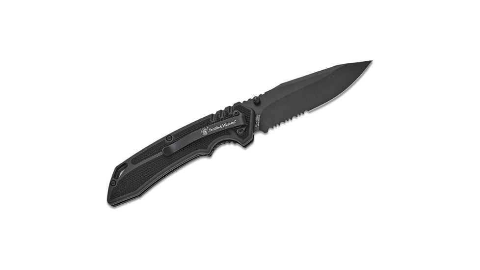 Old Timer Smith &amp; Wesson Special Ops Folding Knife 3 Clip Point Blade Black Box 8B3DB02E, PF1205913