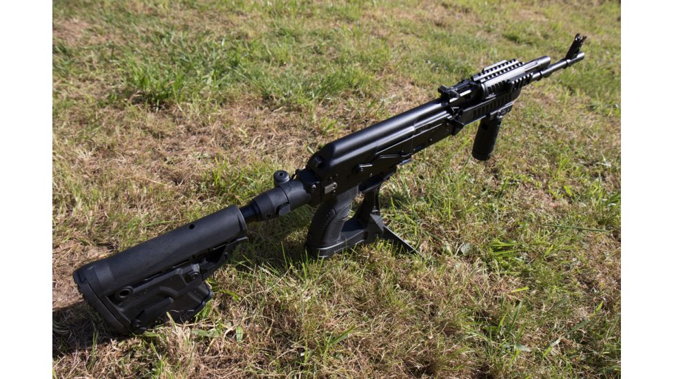 FAB Defense AK-47 Quick Deployment Bipod with Integrated AGR-47 Pistol Grip, Black, FX-AKPODB