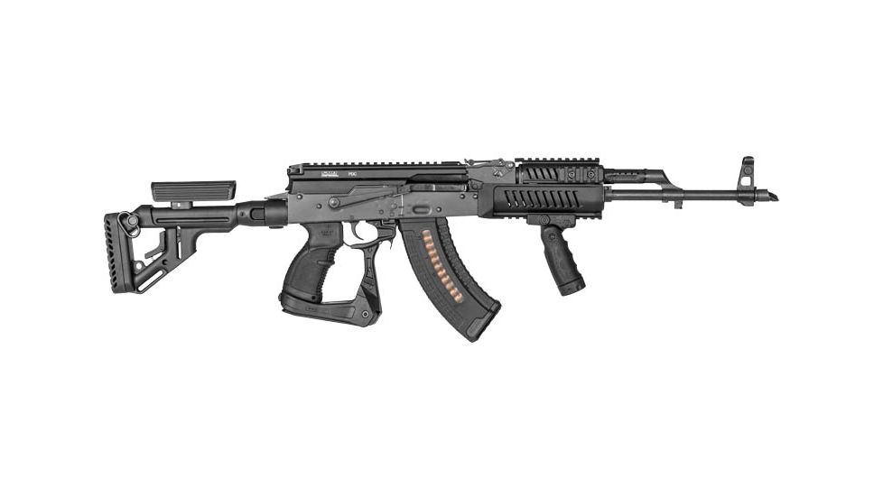 FAB Defense AK-47 Quick Deployment Bipod with Integrated AGR-47 Pistol Grip, Black, FX-AKPODB