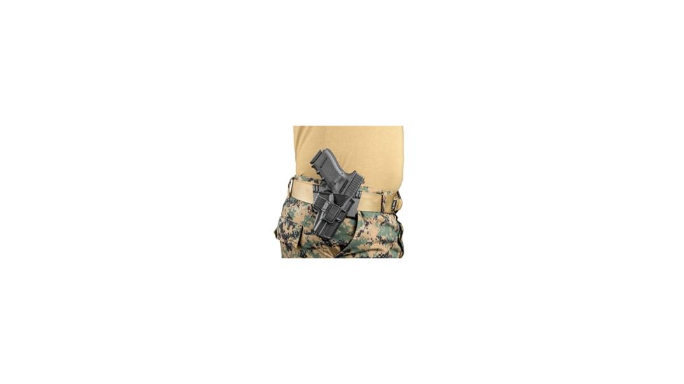 Scorpus Model M24 Holster for Glock 9mm W/Level 2 Retention, Belt, Right/Left, Black, SC-24BG9RB