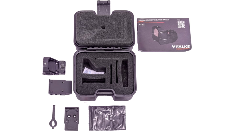 Falke Model C 1x26.5mm Ultra Robust Compact Reflex Sight, Clear Visible 3 MOA Dot Reticle, Black, One Size, FAL30-0031