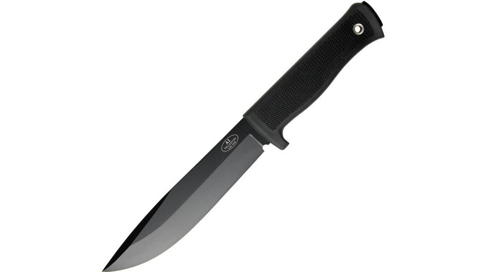 Fallkniven A1, Kraton Handle, Black Blade, Plain, Zytel Sheath FK-A1BZ