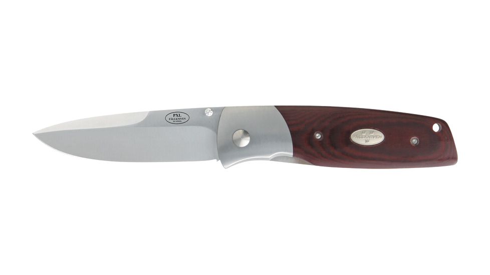 Fallkniven PXL Folder Folding Knife,Steel Drop Point, Maroon Micarta Handle FN35