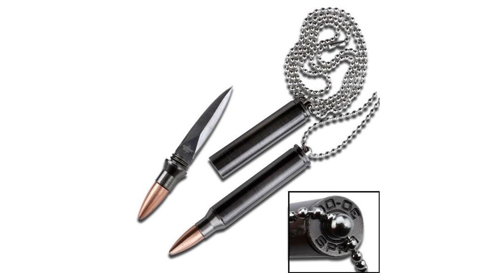 Fantasy Master Fixed Blade, 3.125in, Stainless Steel Blade, Bullet Stainless Steel And Zinc Alloy Handle FM-654