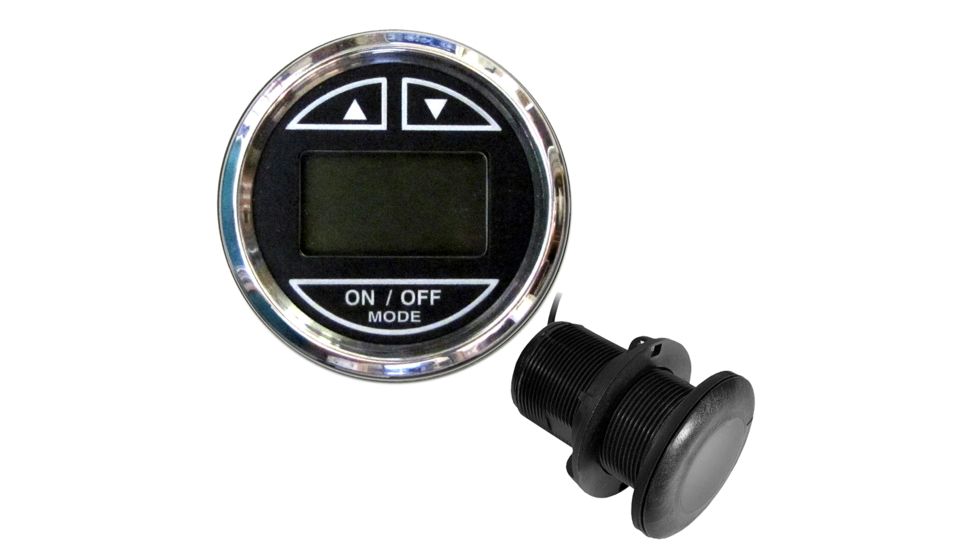 Faria Beede Instruments 2&quot; Depth Sounder w/Thru-Hull Transducer - Chesapeake Black - Stainless Steel Bezel 74672