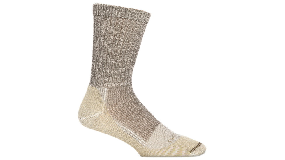 Farm To Feet Boulder Light Weight Crew Sock - Men's-Brown/Lead Grey-Large