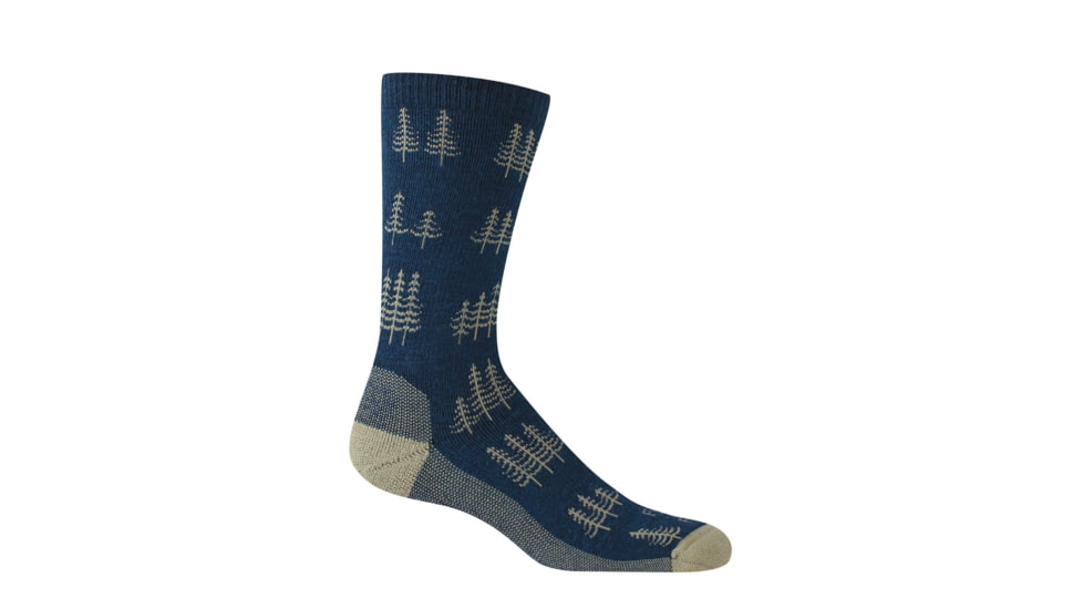 Farm To Feet Cokeville Medium Weight Crew Sock - Mens, Denim/Desert Tan, Large, FF-8578-420-DEN-L