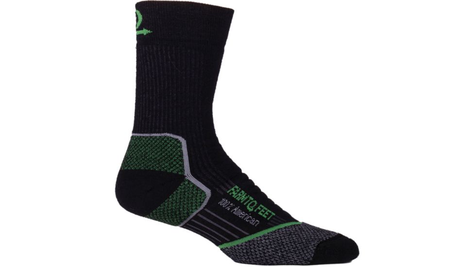 Damascus Medium Crew Sock - Mens-Black/Silver-X-Large