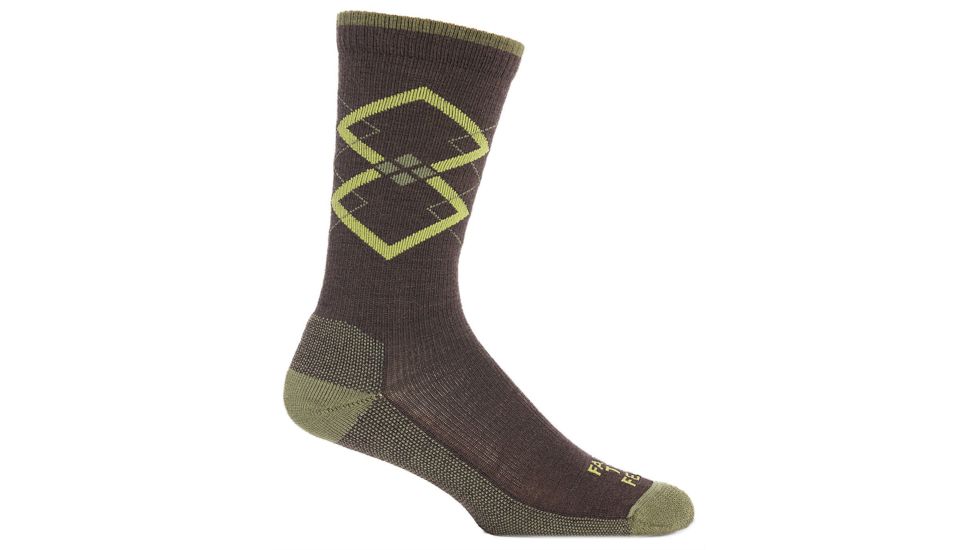 Farm To Feet Fall City Light Weight Crew Sock - Men's-Green/Olive Night-Large