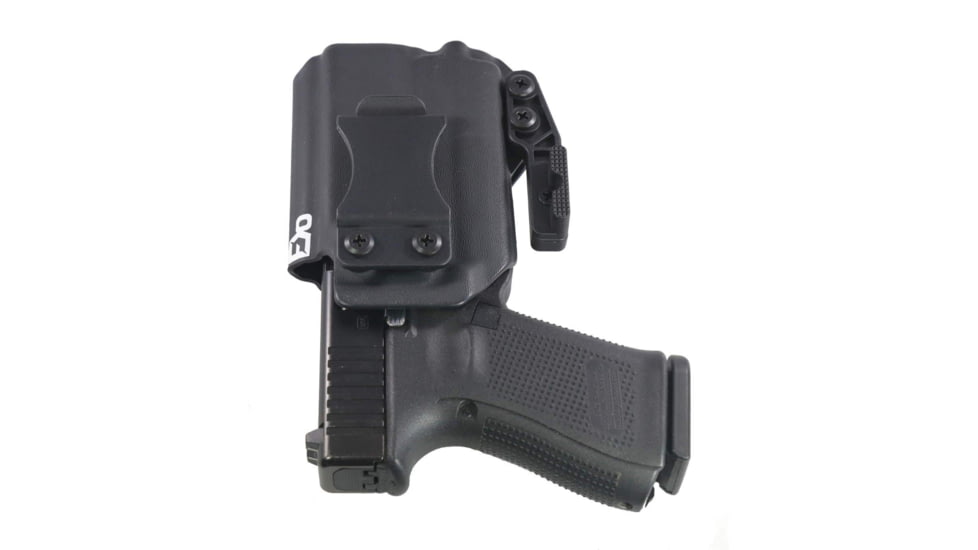 FDO Industries The Pyre Lightbearing IWB Kydex Holster for Glock 19/19X/32/45 w/Olight PL-Mini 2 w/claw and Optic cut, Black, 2123