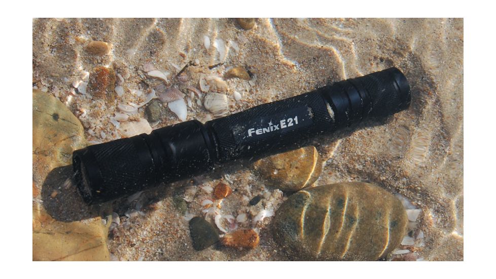 Fenix E21 170 Lumens Flashlight with Battery, Black, 170 E21R4BK-B