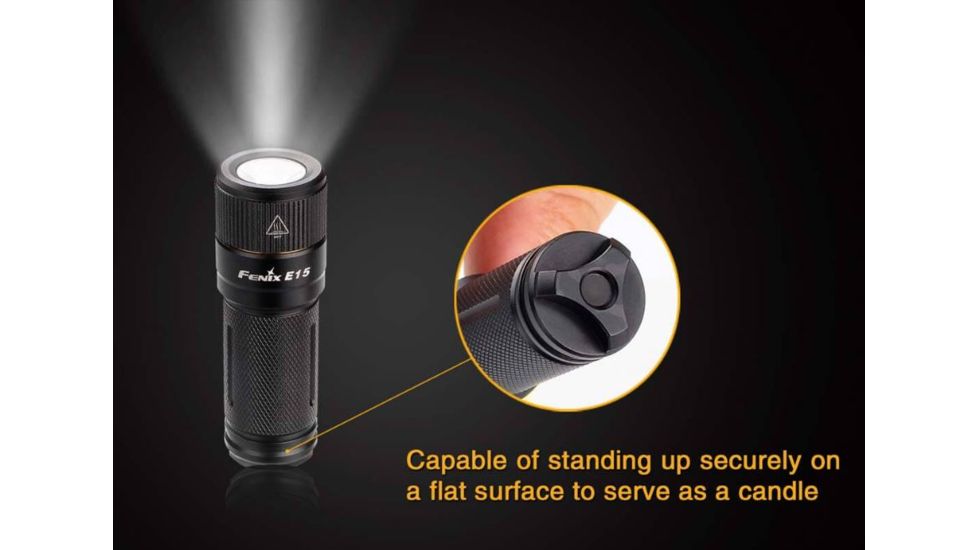 Fenix E15 Flashlight, 450 Lumens, Black E15G2BK