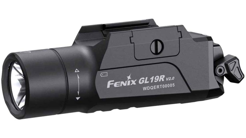 Fenix GL19R V2.0 1200 Lumens LED Tactical Weapon Light, Glock, Black, FX-GL19RV2