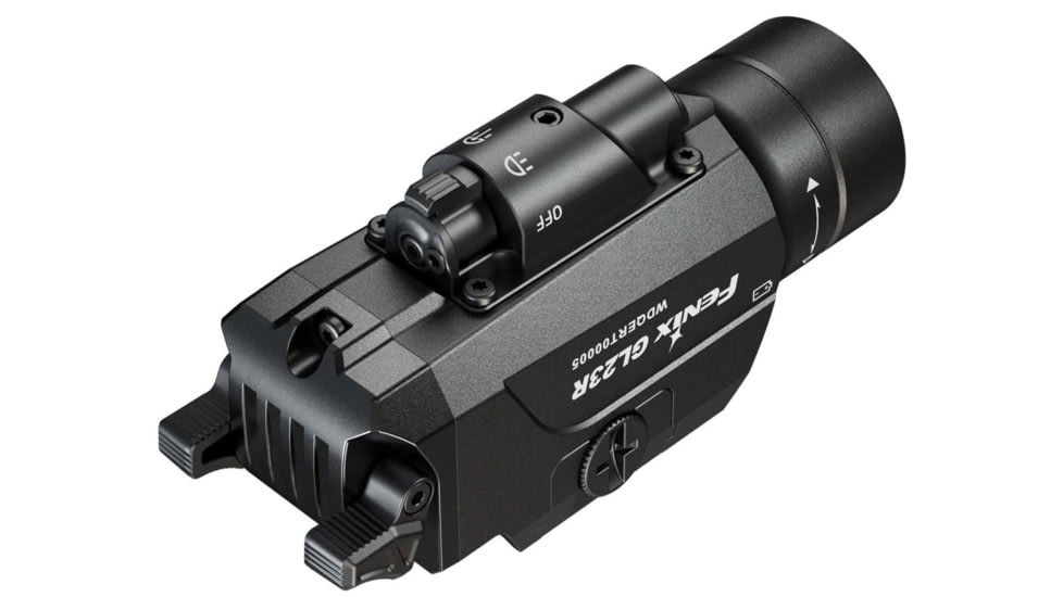 Fenix GL23R, Weapon Light, White LED with Green Laser, 1,200 Lumens, 3.43 Long, Fits GLOCK and 1913 Rails, Includes Rechargeable 18350 Battery and USB Type-C Charging Cable