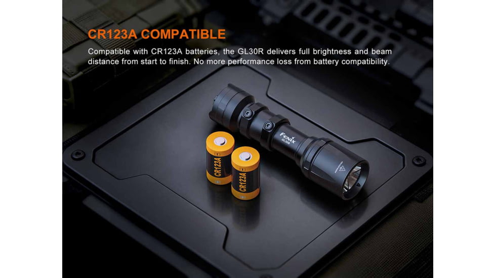 Fenix GL30R, Weapon Light, 800 Lumens, 5.77 Long, Fits 1913 Rail, Includes Rechargeable 18650 Battery and USB Type-C Charging Cable
