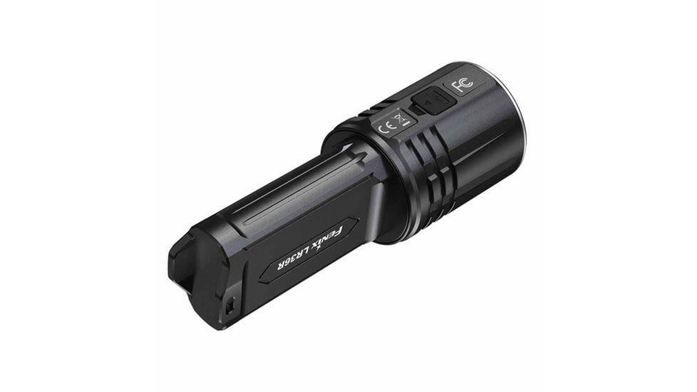 Fenix LR36R, Flashlight, White LED with White Laser, 10,000 Lumens, Anodized Finish, Black, Includes 2-Rechargeable ARB-L21-5000 Batteries and USB Type-C Charging Cable