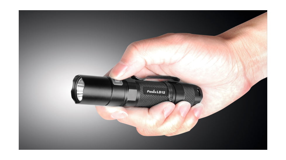 Fenix LED Flashlight with Battery, Black, 125 LD12G2BK-B