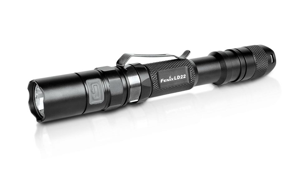 Fenix LED Flashlight with Battery, Black, 215 LD22G2BK-B