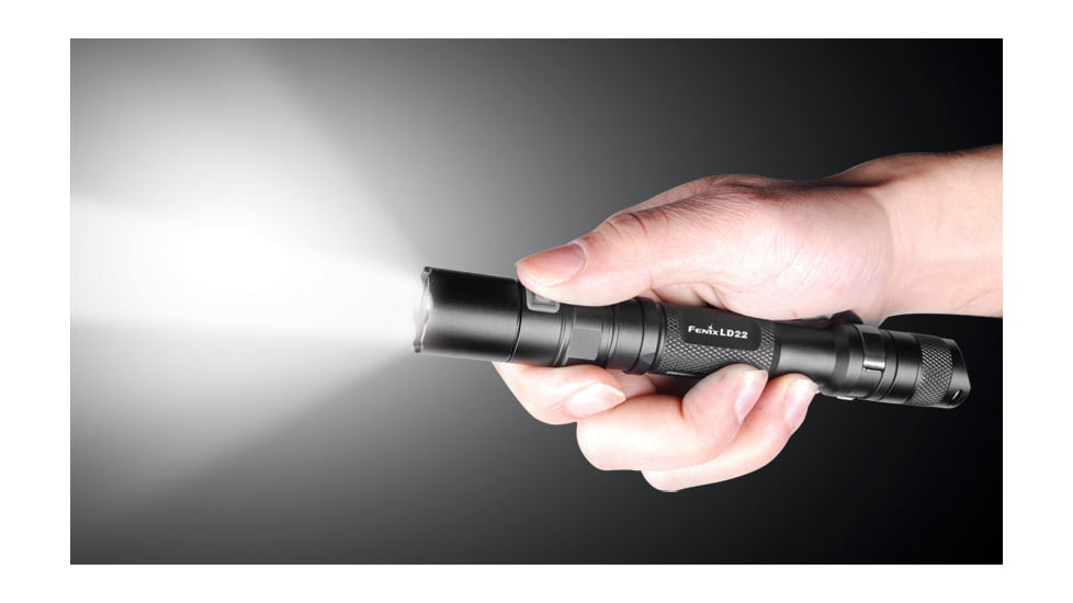 Fenix LED Flashlight with Battery, Black, 215 LD22G2BK-B