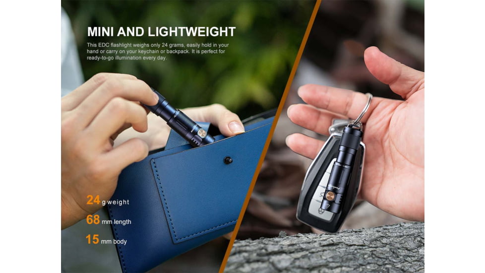 Fenix Lighting E05R Lithium Ion 400 Lumens Luminus SST20 LED Flashlight, Black, E05RG2BK