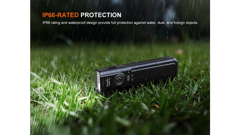 Fenix Lighting E06R PRO Lithium Ion 1600 Lumens Luminus SST20 LED, Luminus SFT25 LED Flashlight, Black, E06RPRBK