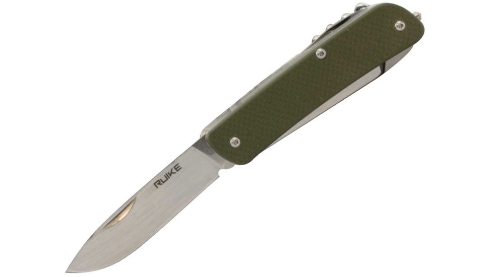 RUIKE M51 Multifunction Knife, 2.79in, 14C28N Stainless Steel, Clip Point, Plain Blade, Green, M51-G