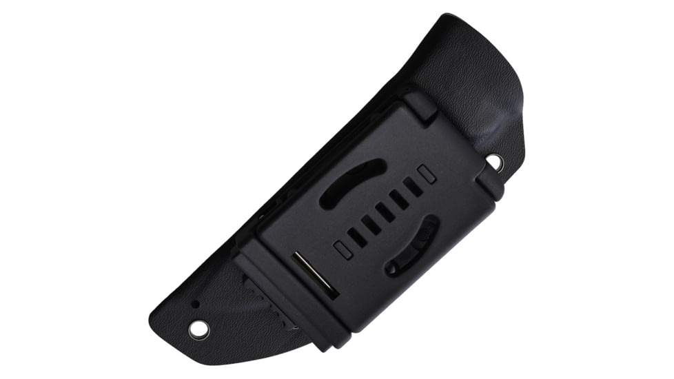 Fenris-Arms Triton Black Fixed Blade Knife, 9in Overall, 4in Gray Titanium Blade, Black Sculpted G10 Handle, Kydex Sheath, FEN-TRI-S