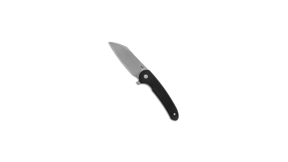Ferrum Forge Knife Works Glow Rhino LightBringer Folding Knife, 3.50in, Nitro V Steel, Sheepsfoot Blade, G-10, Black Handle, Black/Gray, 8.125 inch, BHQ-139223