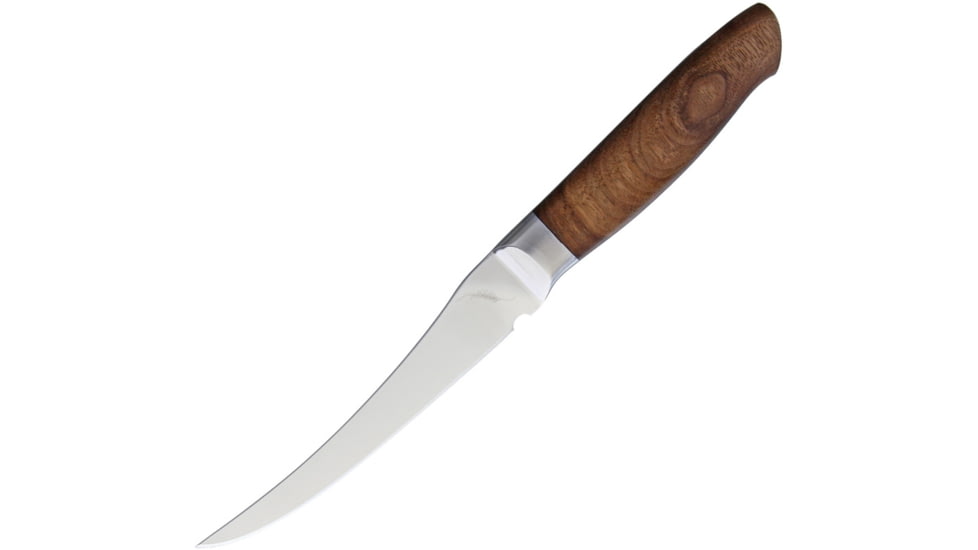 Ferrum Reserve Boning/Fillet Kitchen Knives, 9.13in Overall, 5in Satin High Carbon SS Fillet Blade, Reclaimed Hardwood Handle, SS Bolster, RSRV-FILE-0500
