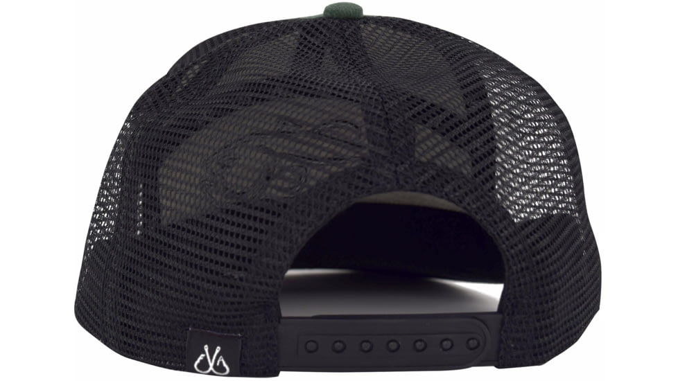 Filthy Anglers Filthy Bass 7 Panel Trucker Camp Hat, Green, HTF-7BASS-GRN