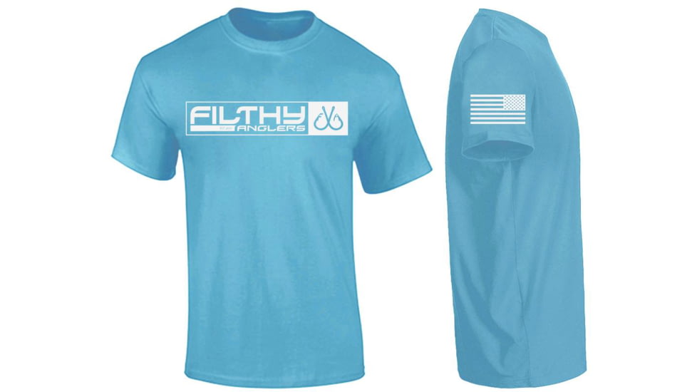 Filthy Anglers Military T-Shirt, Blue, Small, T-BANDLTBLU-S