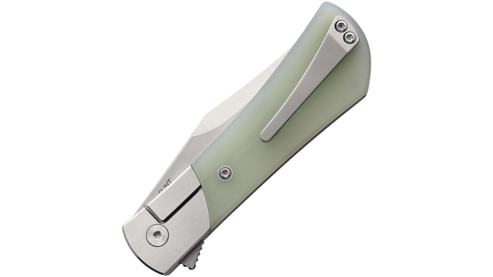 Finch Flint Ghost Green Folding Knife, 4in Closed, 3in Satin 154CM Stainless Blade, Jade G10 Handle, FT003