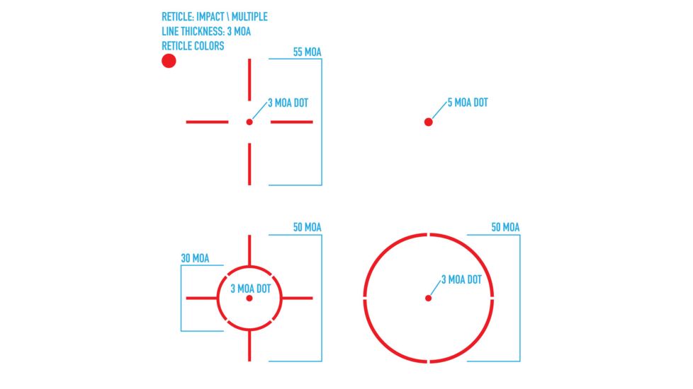 Firefield Impact Reflex Red Dot Sight, Black, FF26022