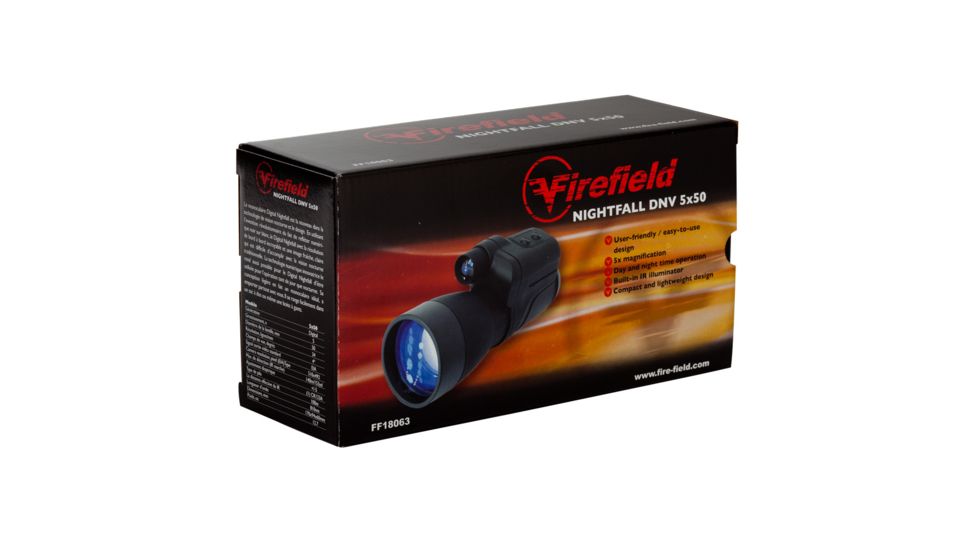 Firefield Nightfall 5x50 Digital Night Vision Monocular, Black w/LCD Screen &amp; IR - FF18063