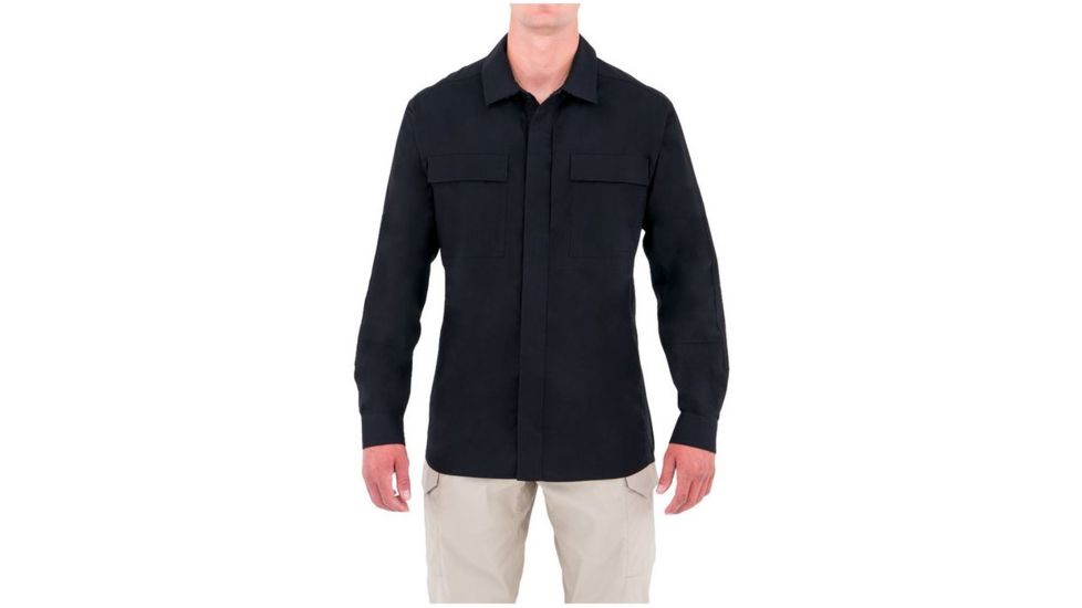 First Tactical Mens Tactix L/S Bdu Shirt, Black, 4XL Regular 111001-019-4XL-R