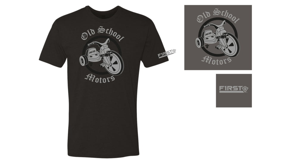First Tactical Old School Motors T-Shirt - Men's, 2XL, Heather Metal, 112528-417-XXL