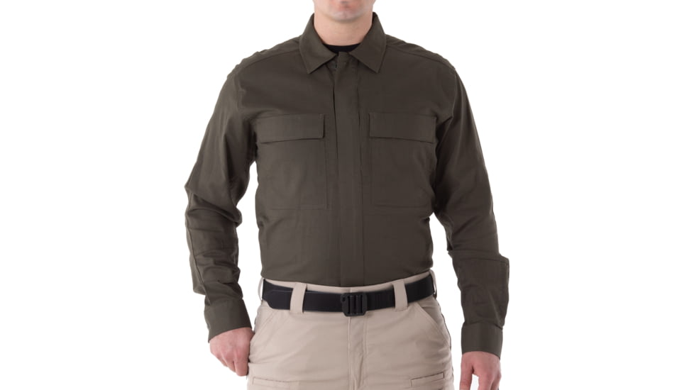 First Tactical V2 BDU Long Sleeve Shirt - Mens, OD Green, Medium, R, 111008-830-M-R