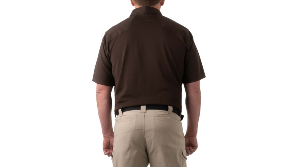 First Tactical V2 Pro Performance Short Sleeve Shirt, Tall - Mens, Kodiak Brown, Large, 112012-182-L-T